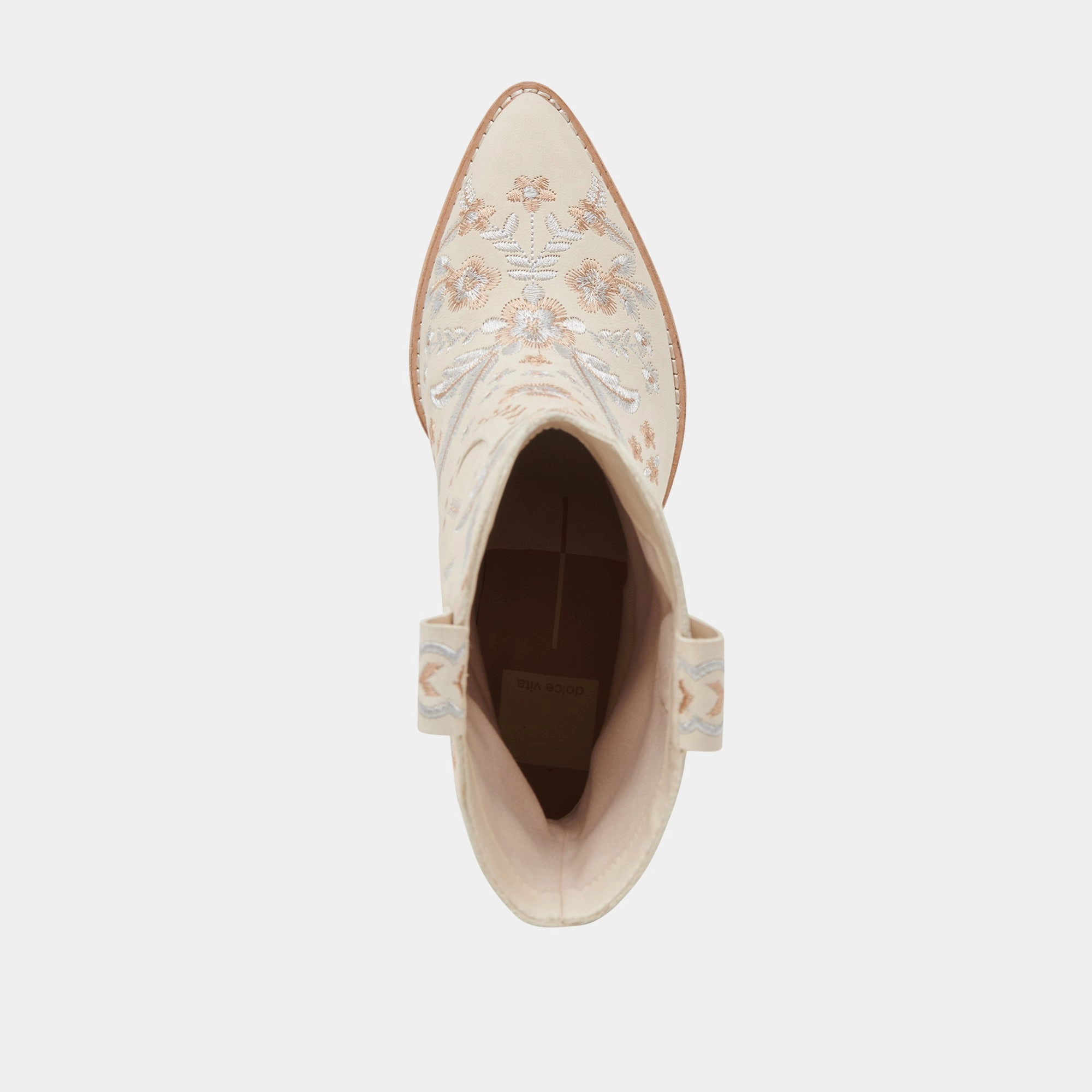 JESSEY FLORAL BOOTS CREME NUBUCK