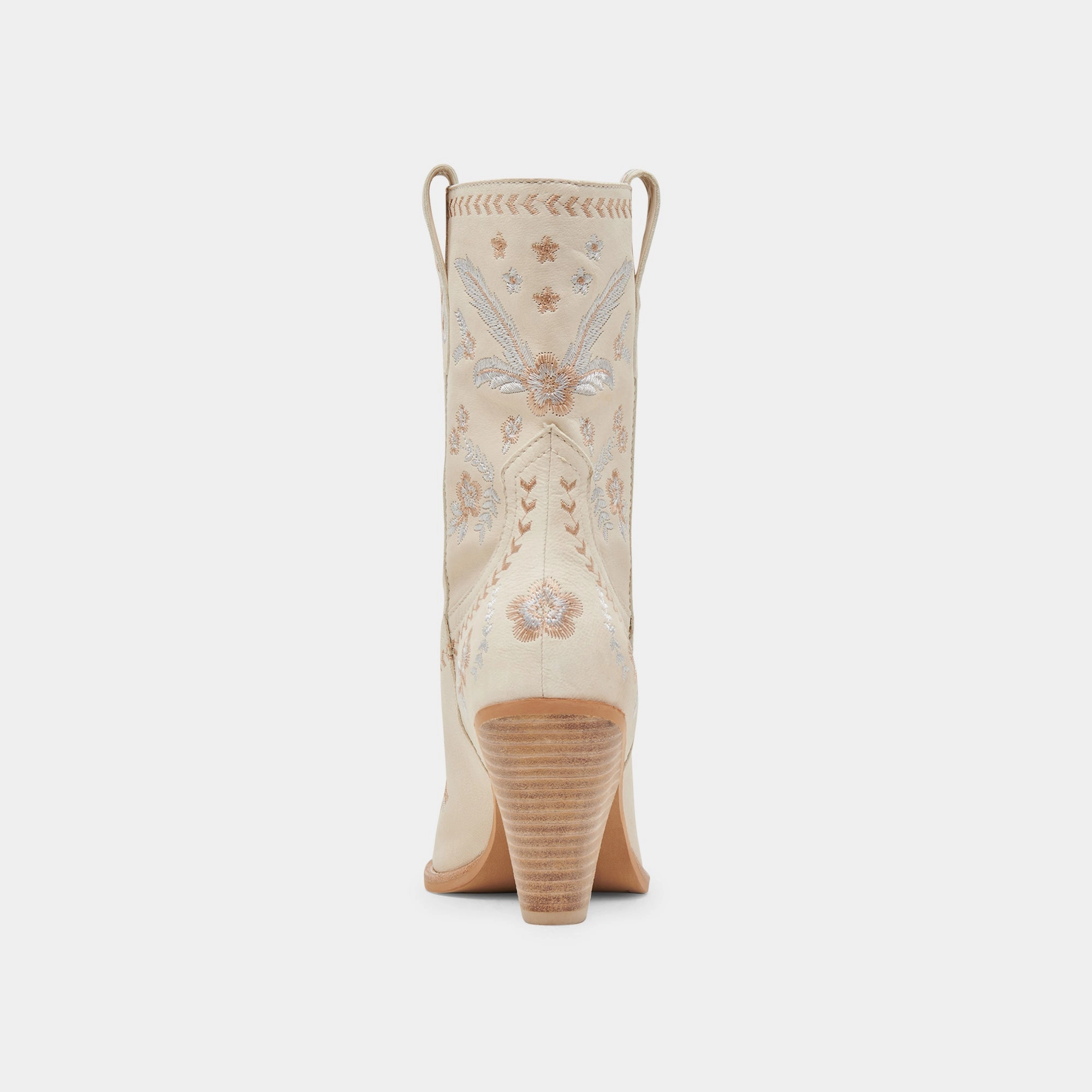 JESSEY FLORAL BOOTS CREME NUBUCK