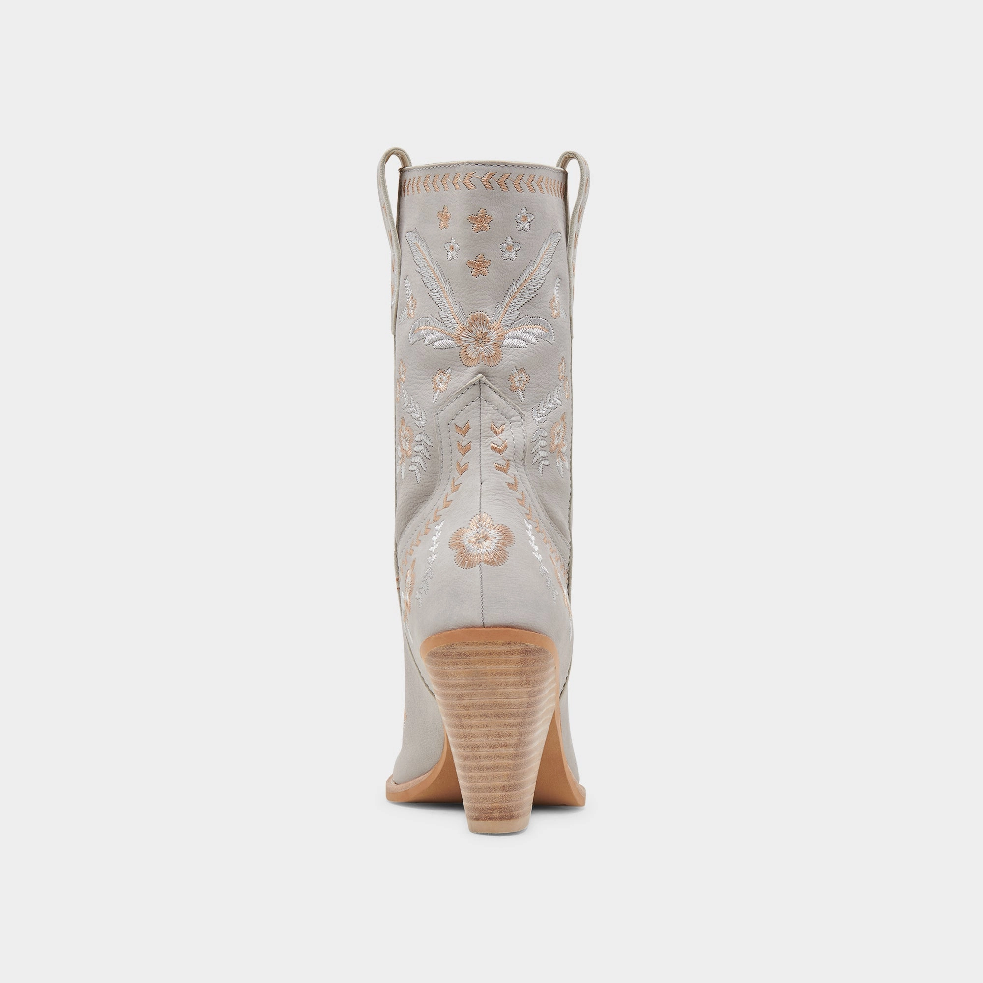 JESSEY FLORAL BOOTS LIGHT BLUE NUBUCK