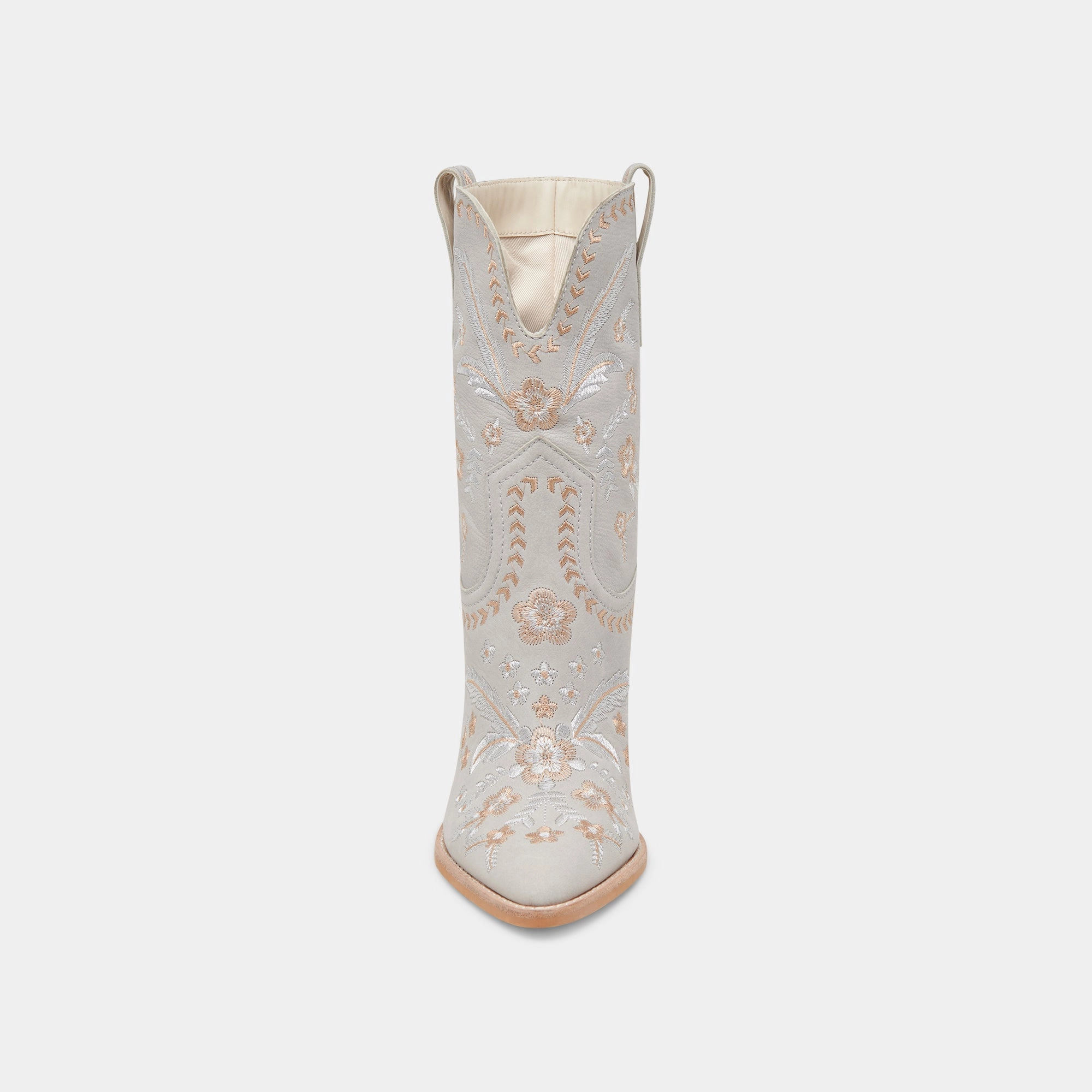 JESSEY FLORAL BOOTS LIGHT BLUE NUBUCK