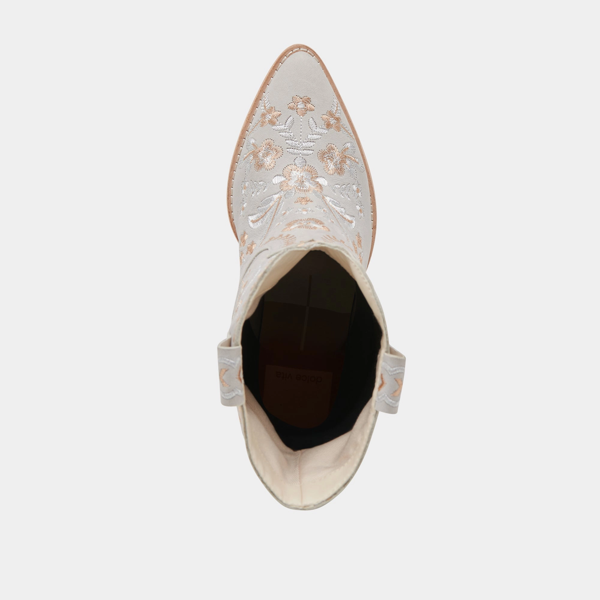 JESSEY FLORAL BOOTS LIGHT BLUE NUBUCK