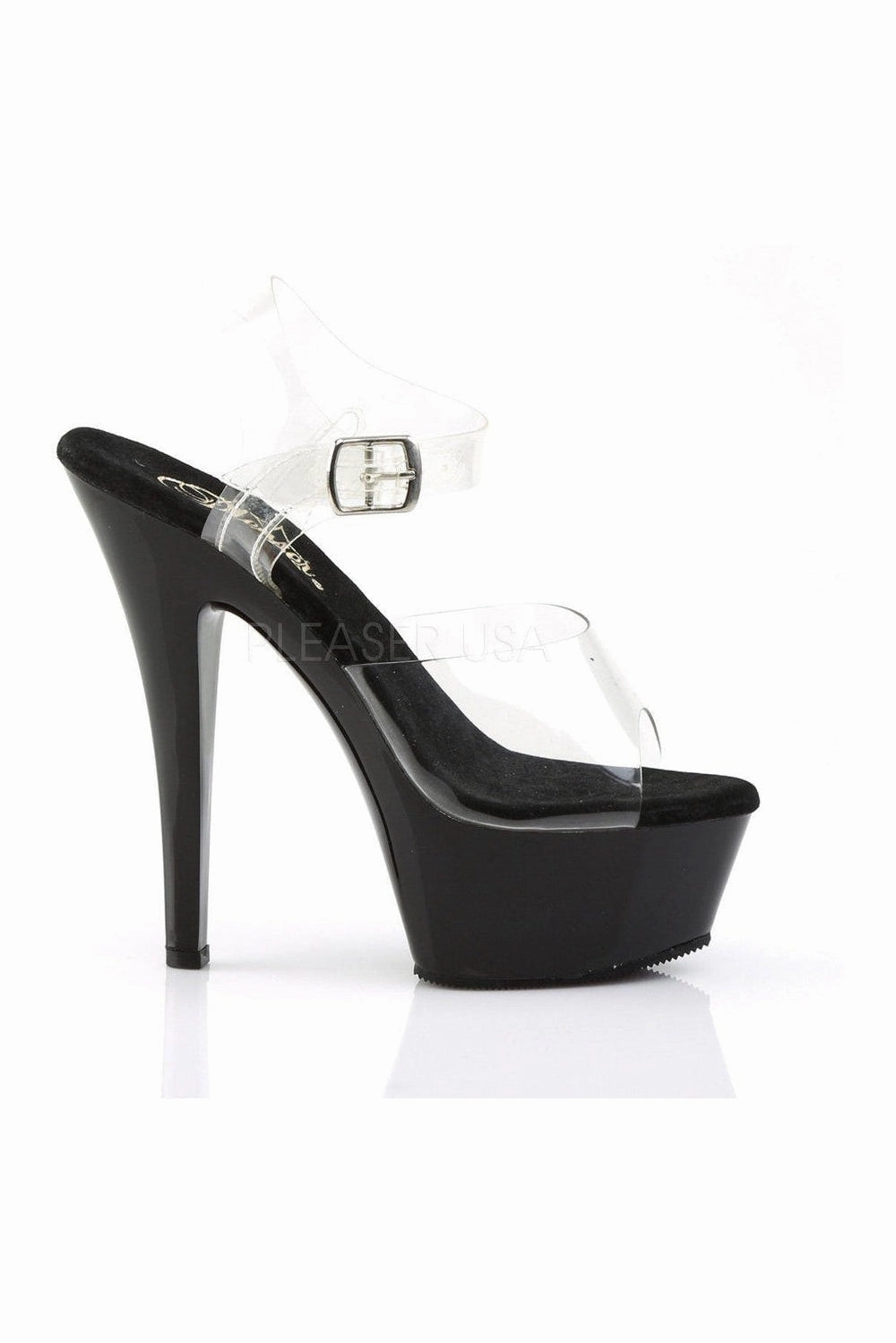 KISS-208 Platform Sandal | Black Vinyl
