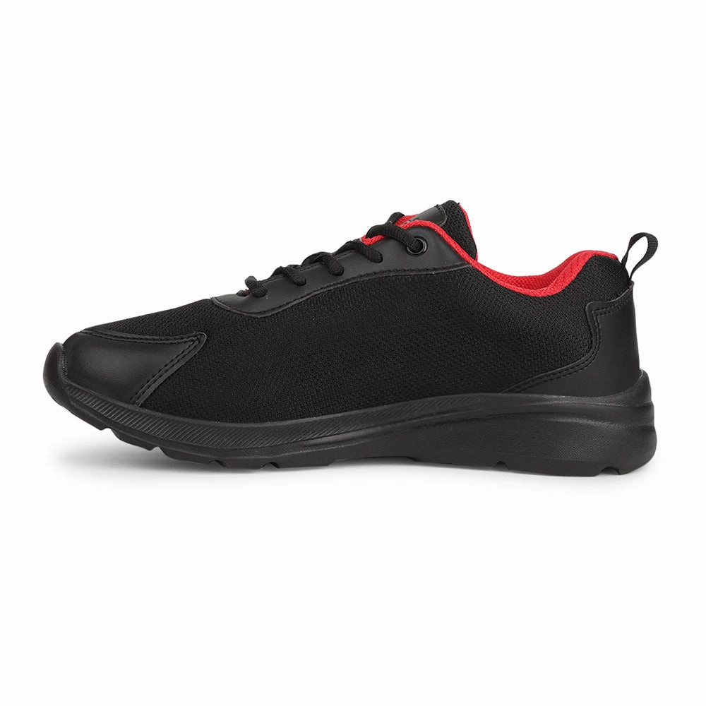 Leap7x Black Casual Non Lacing Shoes For Kids TRAVEL 2L By Liberty
