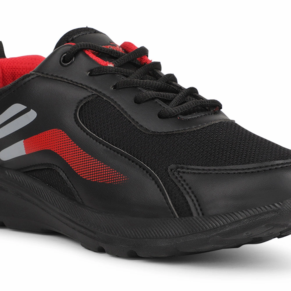 Leap7x Black Casual Non Lacing Shoes For Kids TRAVEL 2L By Liberty