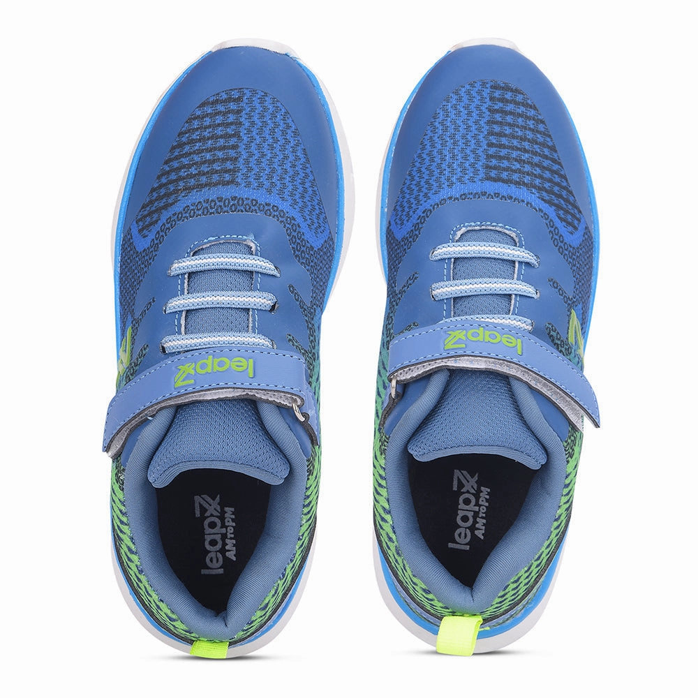 Leap7x Blue Sports Non Lacing Walking Shoes For Kids KIMSER-E By Liberty