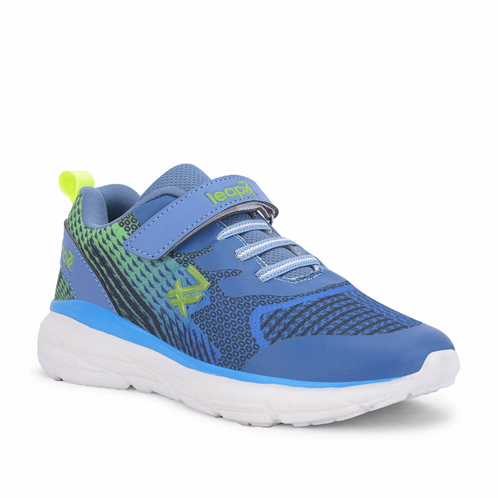 Leap7x Blue Sports Non Lacing Walking Shoes For Kids KIMSER-E By Liberty