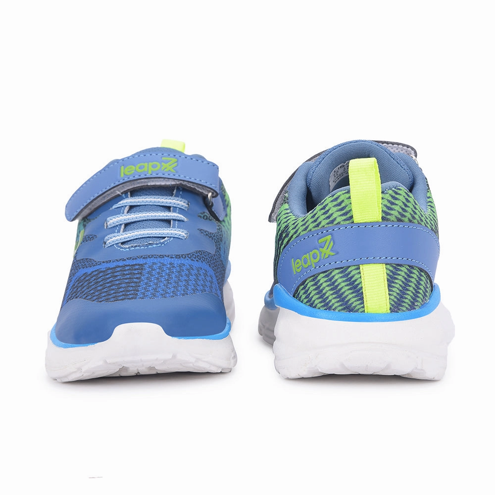 Leap7x Blue Sports Non Lacing Walking Shoes For Kids KIMSER-E By Liberty
