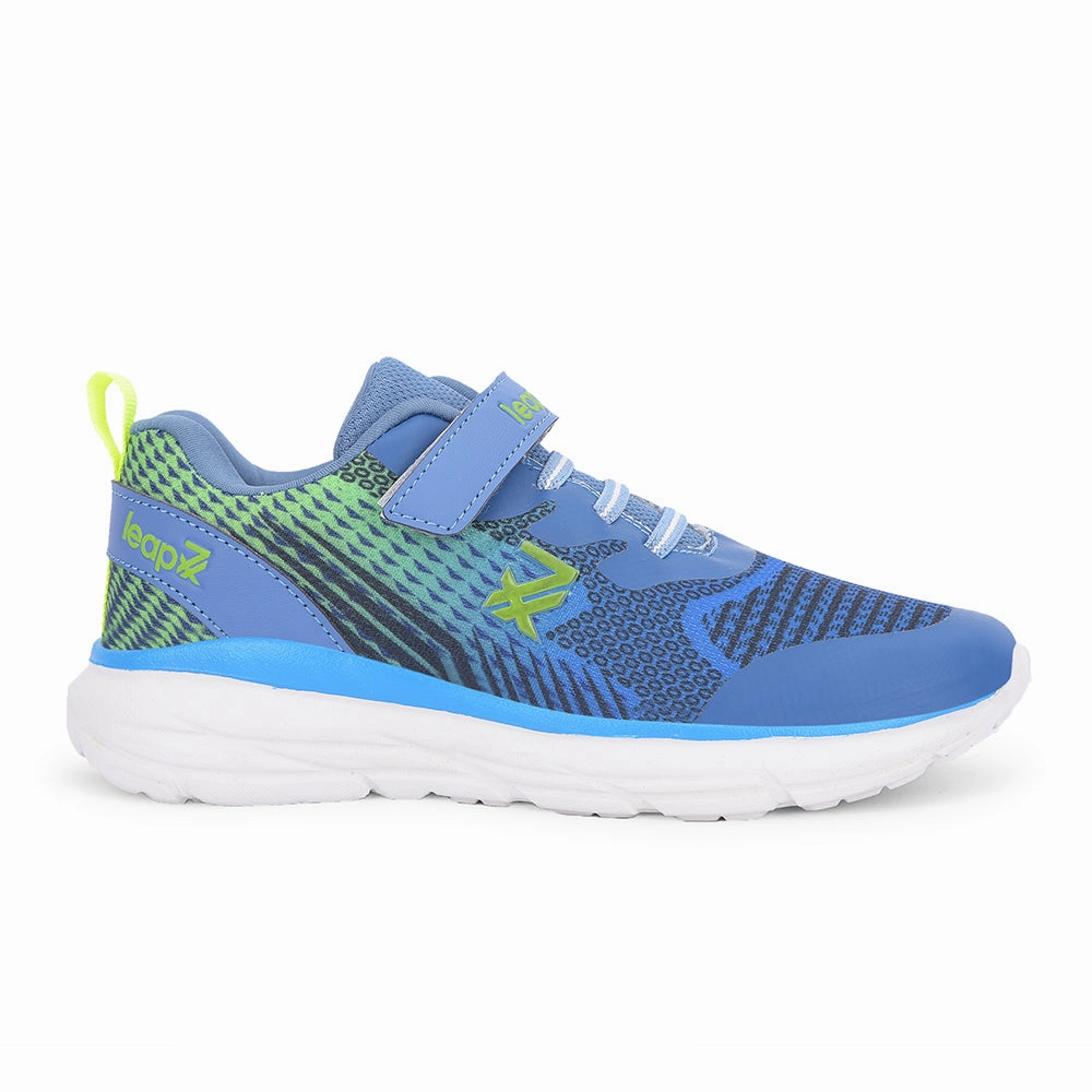 Leap7x Blue Sports Non Lacing Walking Shoes For Kids KIMSER-E By Liberty