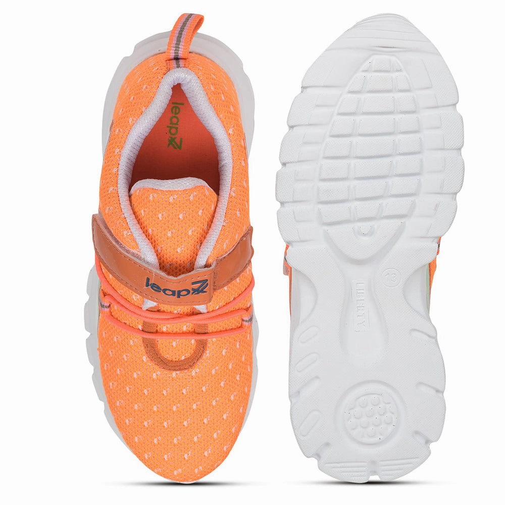Leap7x Casual Shoes For Kids (Orange) JEEVA-09 By Liberty