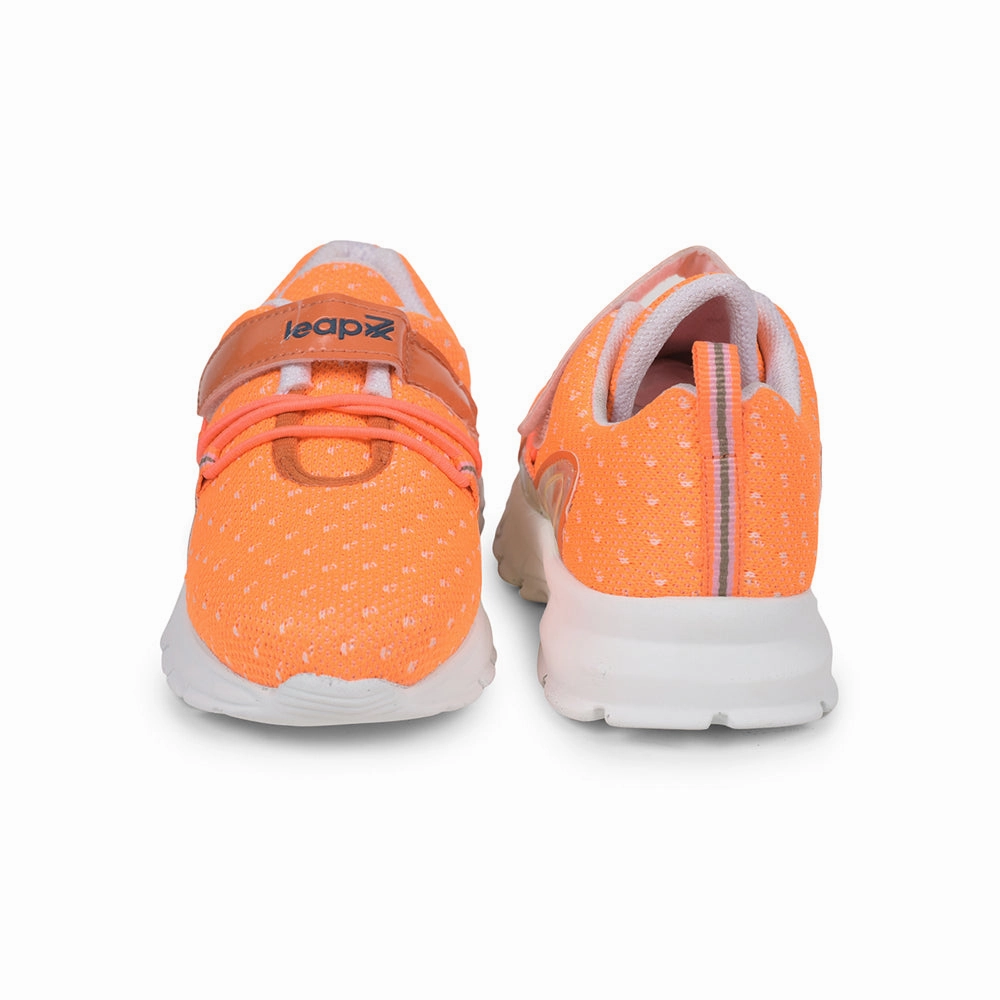Leap7x Slip-on Athleisure Shoes For Kids (Orange) JEEVA-09 By Liberty