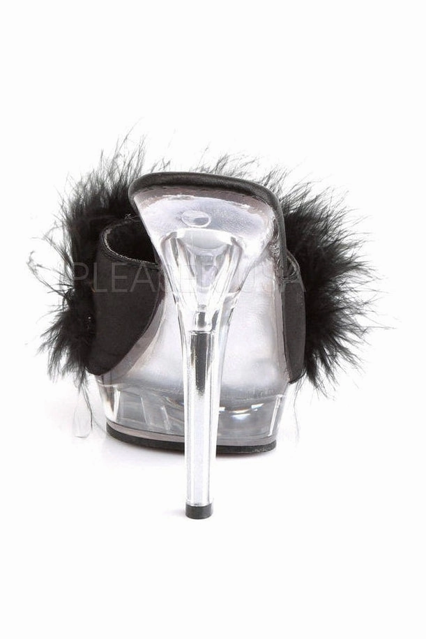 LIP-101-8 Mule | Black Genuine Satin