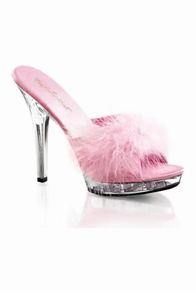 LIP-101-8 Mule | Clear Genuine Satin