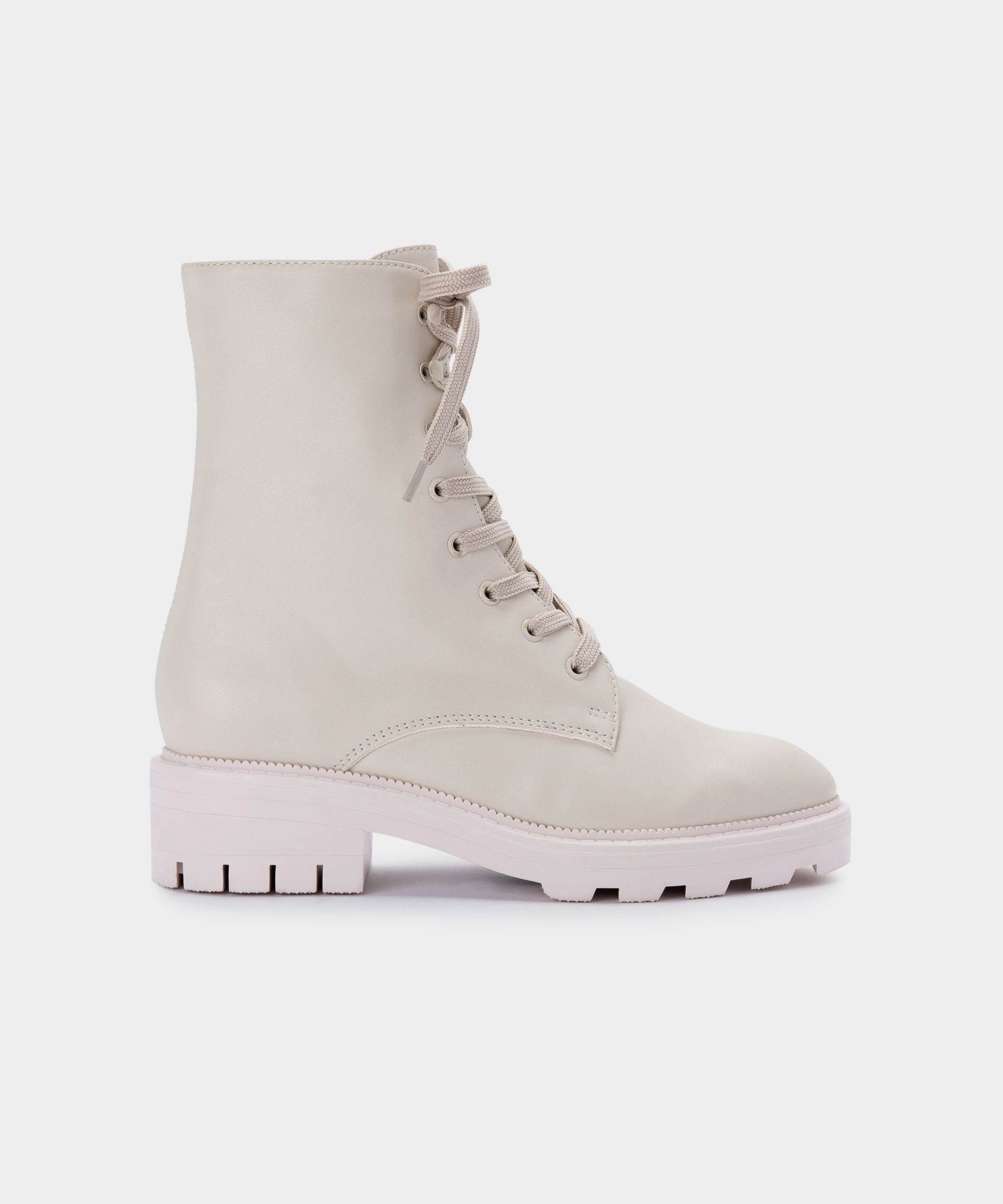 LOTTIE BOOTS IVORY LEATHER - re:vita