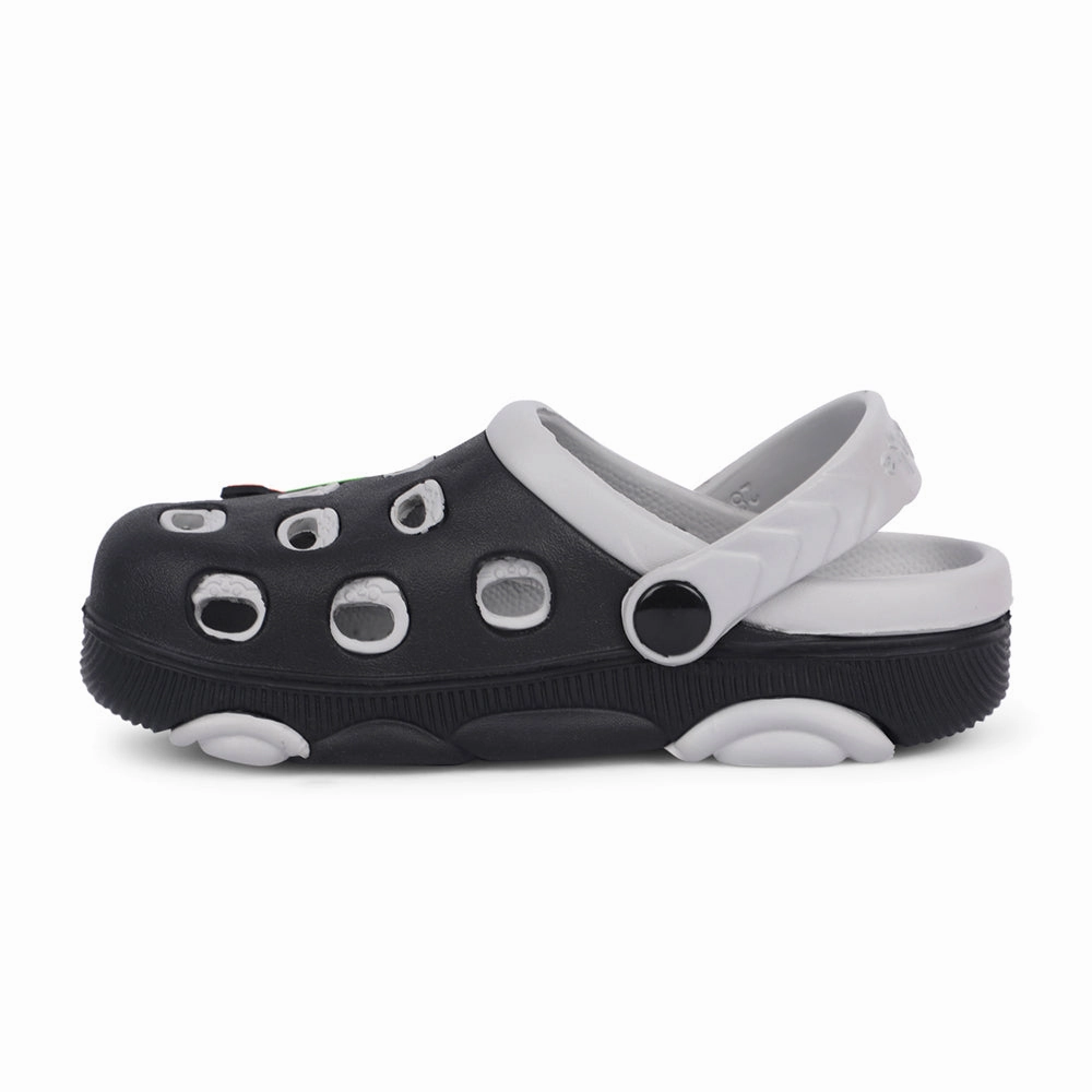 Lucy & Luke Black Casual Slingback Clogs For Kids LPMXT-823 By Liberty