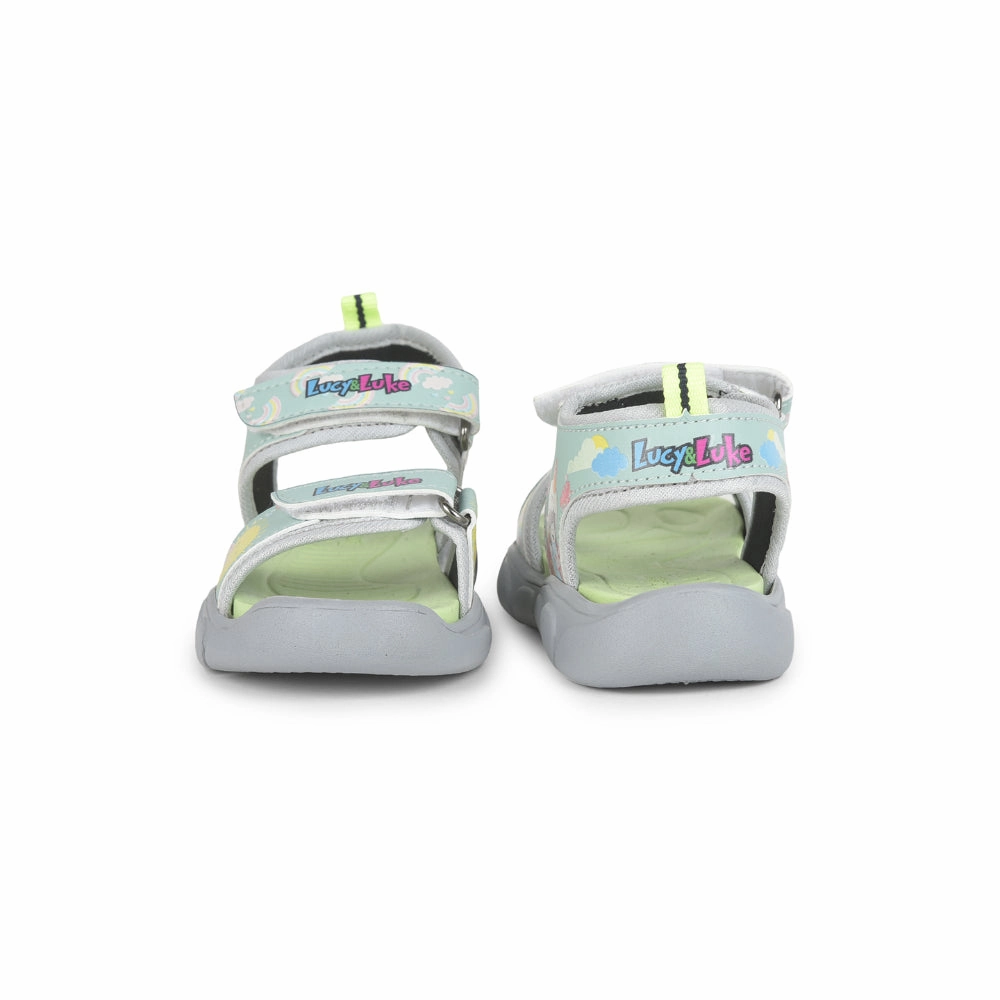 Lucy & Luke Casual L.Green Sandal For Kids FLYNN-41 By Liberty