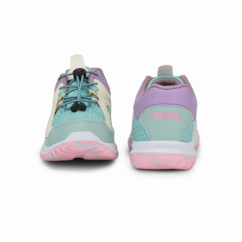 Lucy & Luke (Green) Sports Lacing Shoes For Kids JAMIE-127E By Liberty