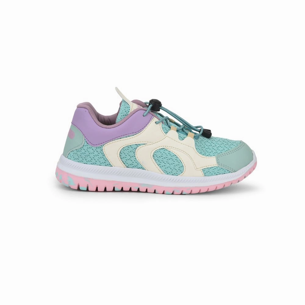 Lucy & Luke (Green) Sports Lacing Shoes For Kids JAMIE-127E By Liberty
