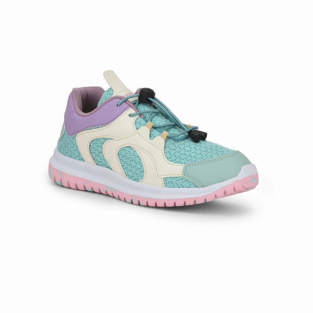 Lucy & Luke (Green) Sports Lacing Shoes For Kids JAMIE-127E By Liberty