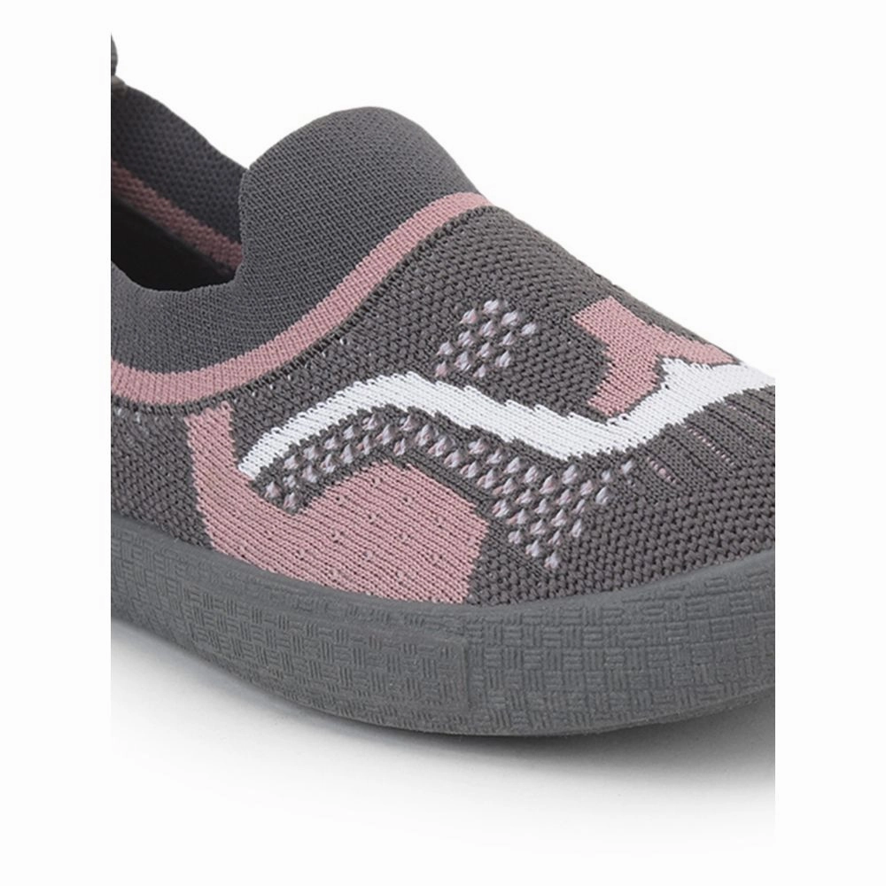 Lucy & Luke (Grey) Casual Non Lacing Shoes For Kids 8152-1 By Liberty