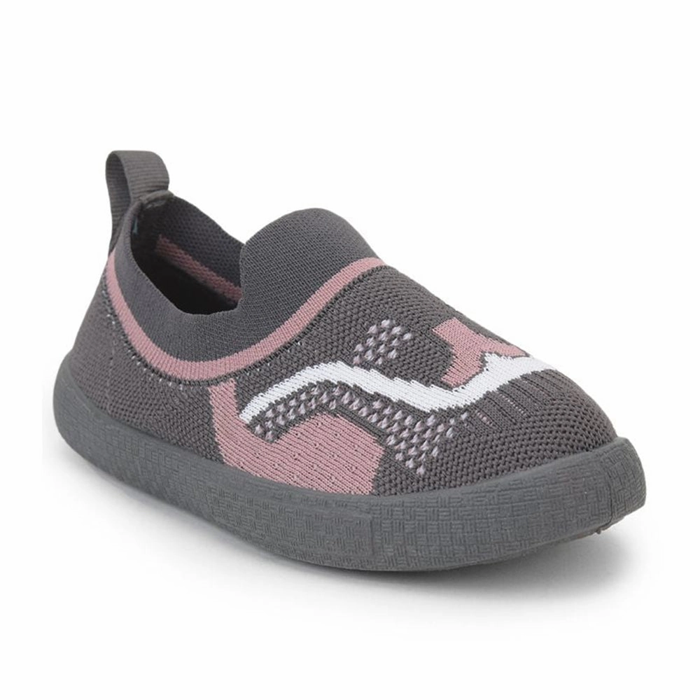 Lucy & Luke (Grey) Casual Non Lacing Shoes For Kids 8152-1 By Liberty