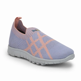 Lucy & Luke (Purple) Sports Non Lacing Walking Shoes For Kids 2123-21 By Liberty