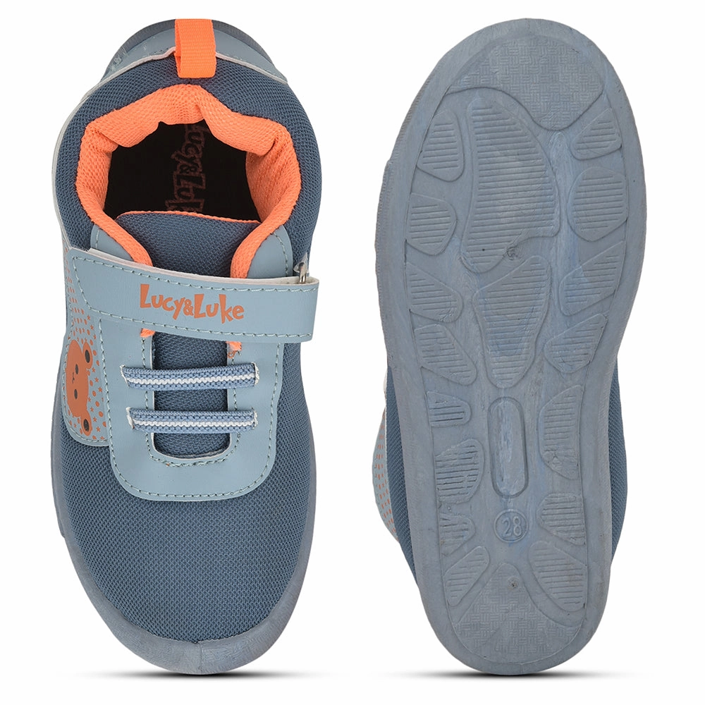 Lucy & Luke Sky Blue Casual Non Lacing Shoes For Kids BASTIAN-2M By Liberty