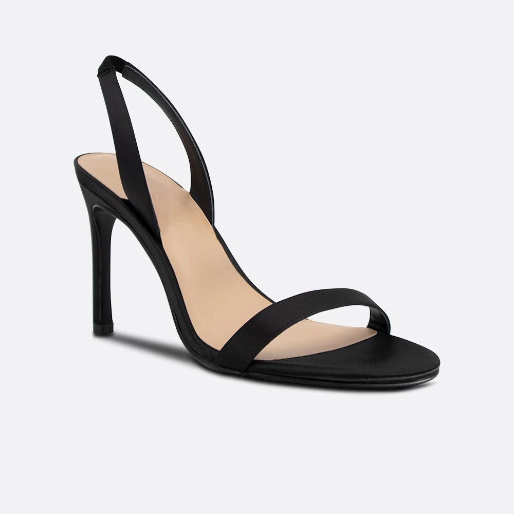Martini Heel Black Satin