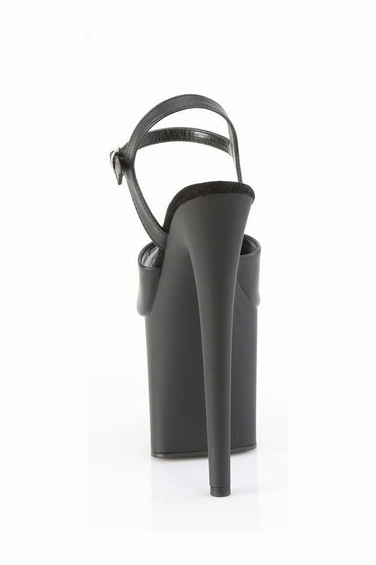 NAUGHTY-809 Black Faux Leather Sandal