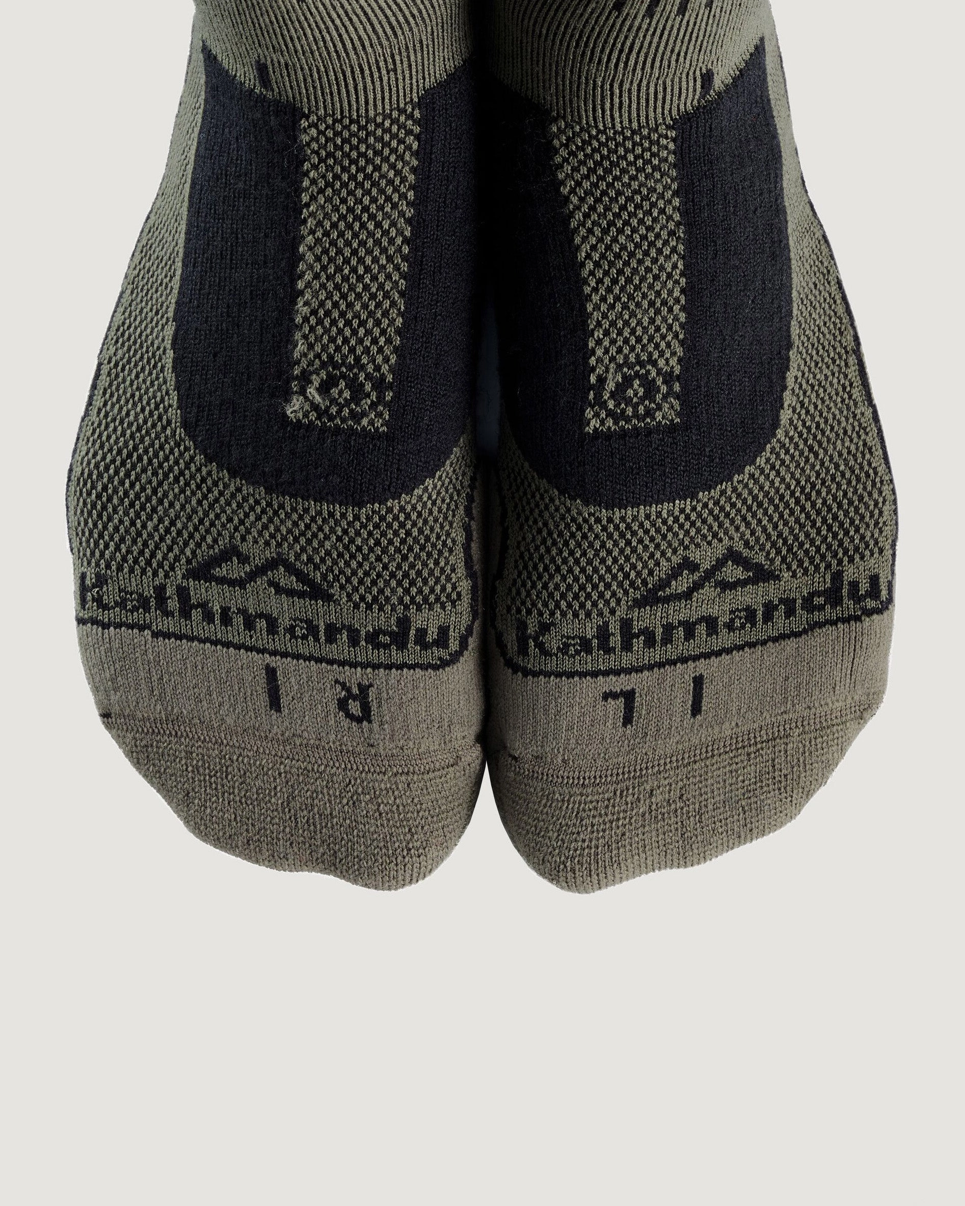 NuYarn Ergonomic Quarter Crew Hiking Socks - Moss