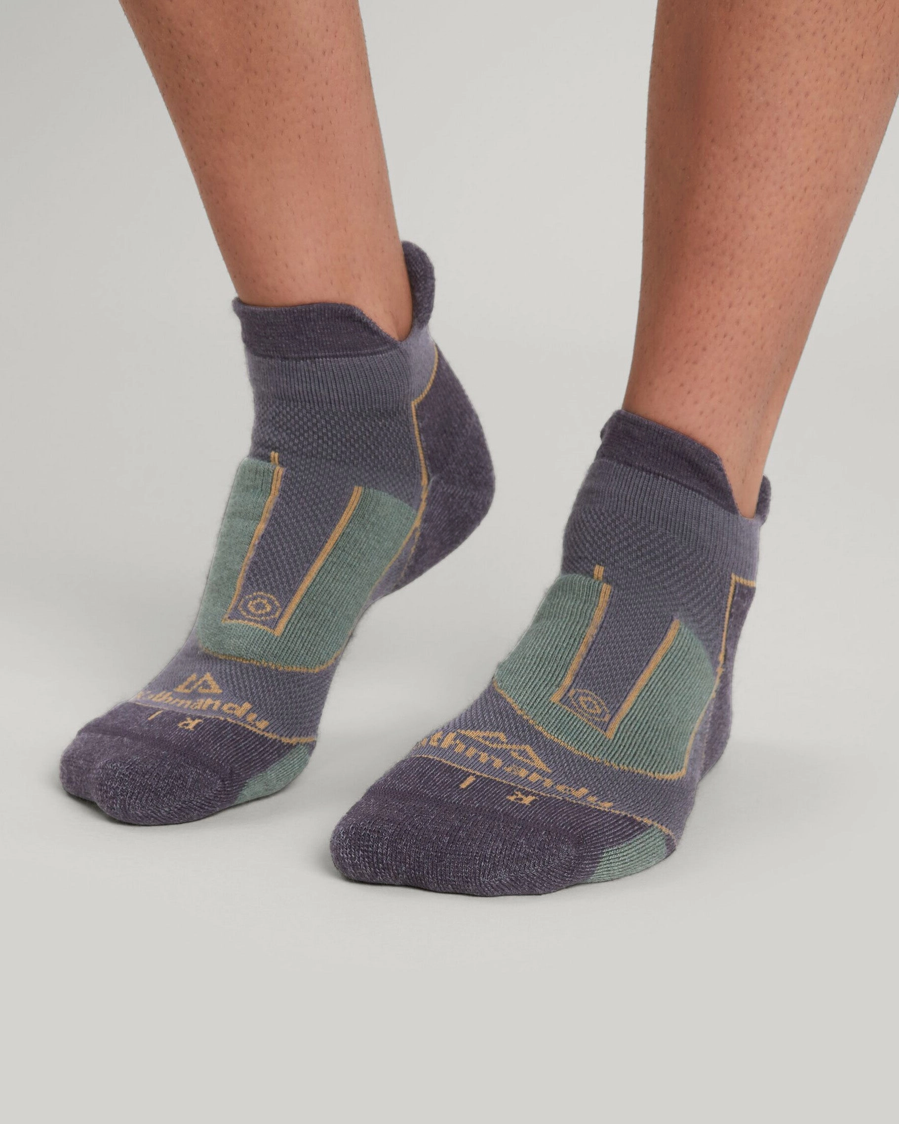 NuYarn Ergonomic Trail Socks - Dusk/Thyme/Golden Oak