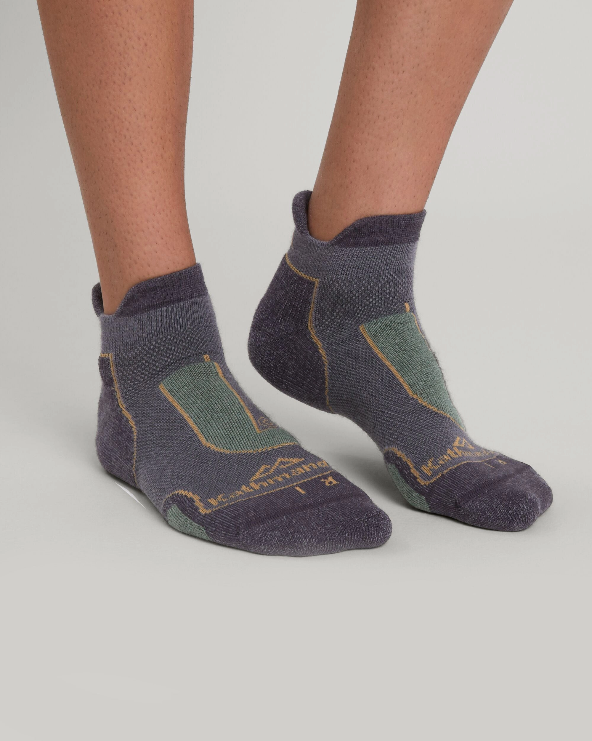 NuYarn Ergonomic Trail Socks - Dusk/Thyme/Golden Oak
