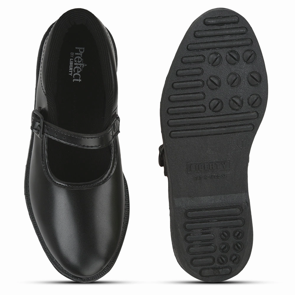 Prefect Black Ballerina Dress School Shoes For Kids N.S/GIRL By Liberty