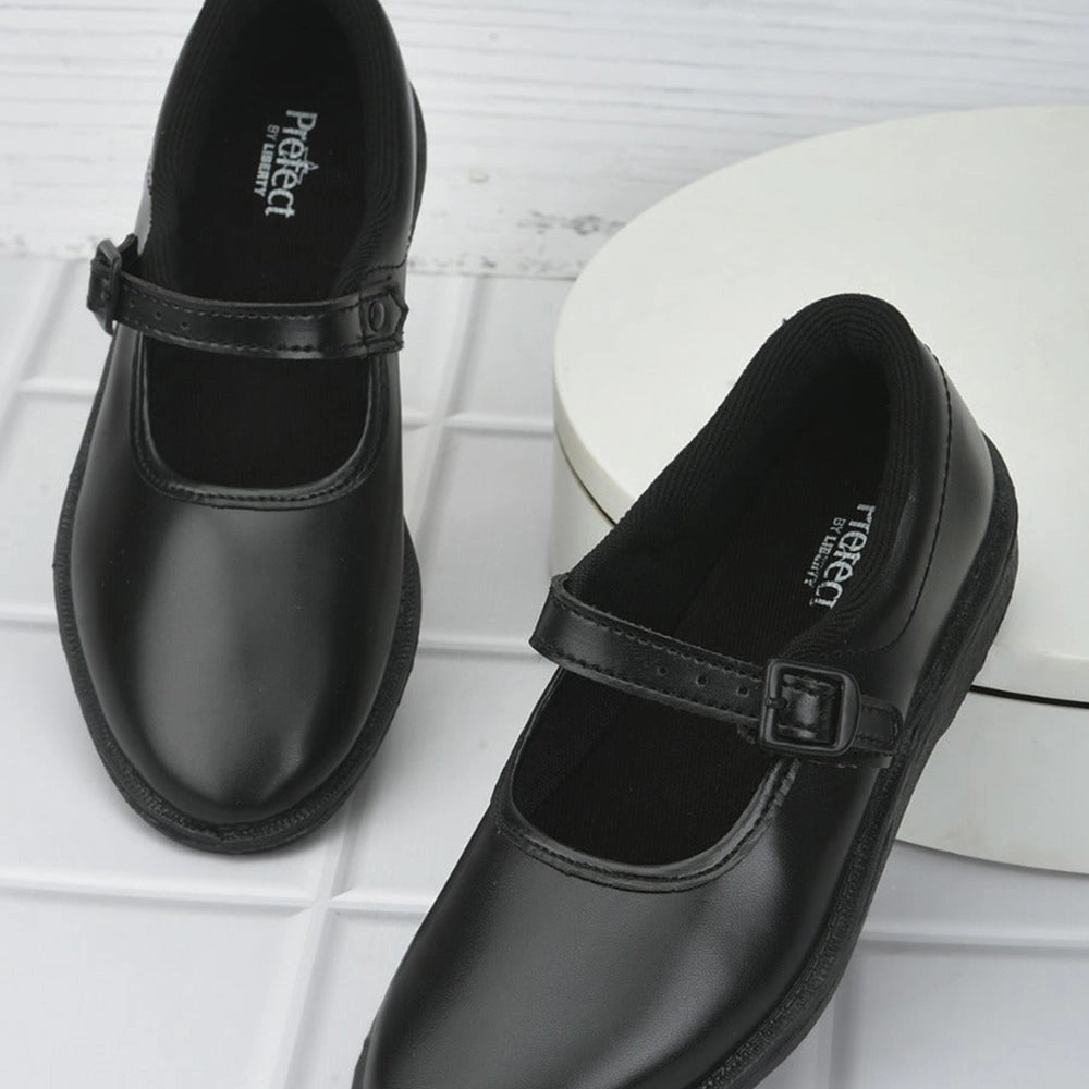 Prefect Black Ballerina Dress School Shoes For Kids N.S/GIRL By Liberty