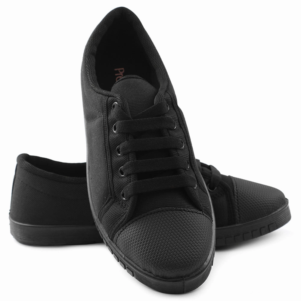 Prefect Black Lacing PT School Shoes For Kids TENIS By Liberty