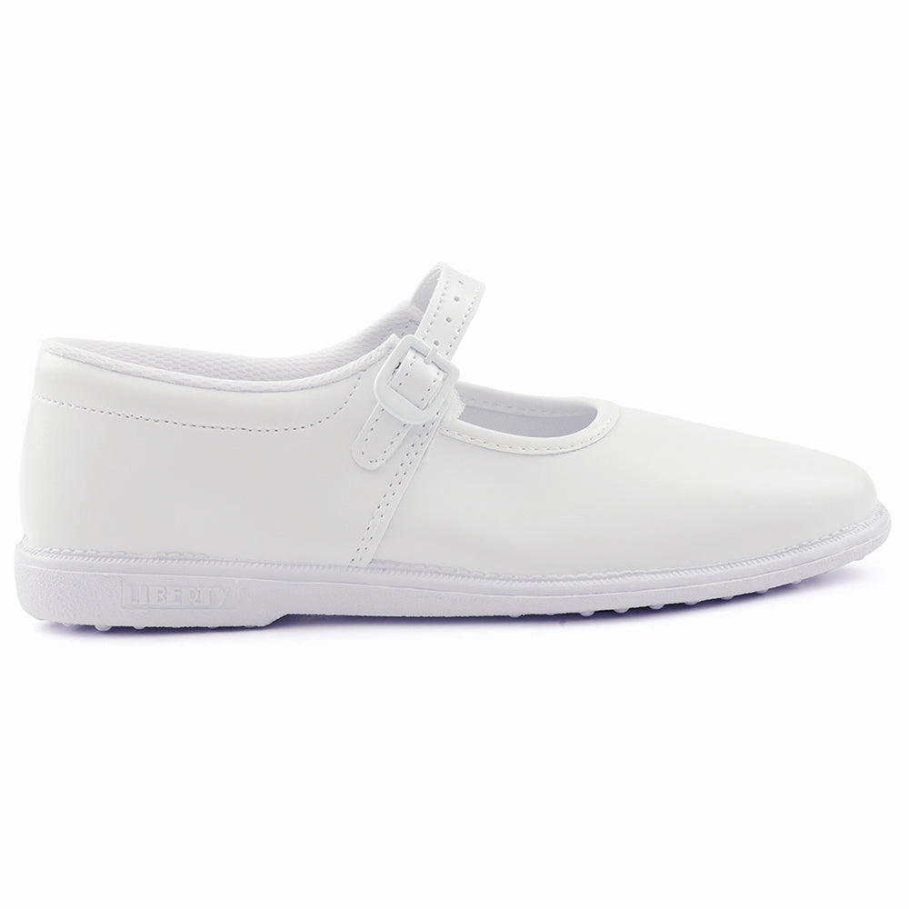 Prefect White Ballerina Dress School Shoes For Kids N.S/GIRL By Liberty