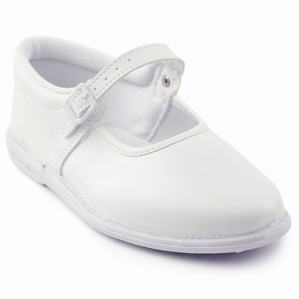 Prefect White Ballerina Dress School Shoes For Kids N.S/GIRL By Liberty
