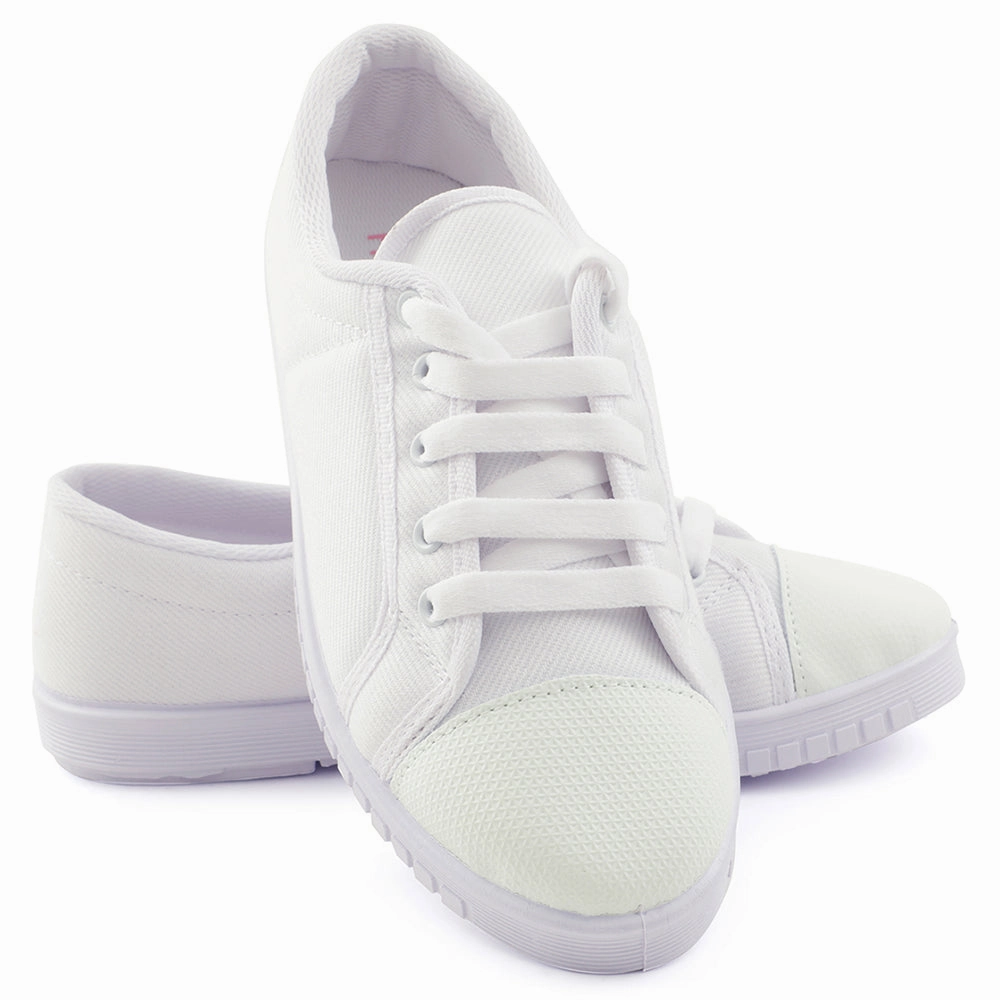 Prefect White Lacing PT School Shoes For Kids TENIS By Liberty