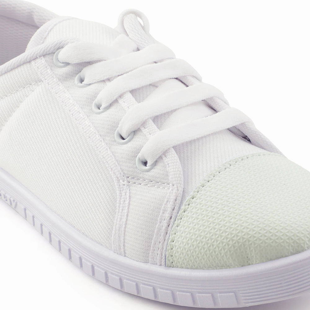 Prefect White Lacing PT School Shoes For Kids TENIS By Liberty