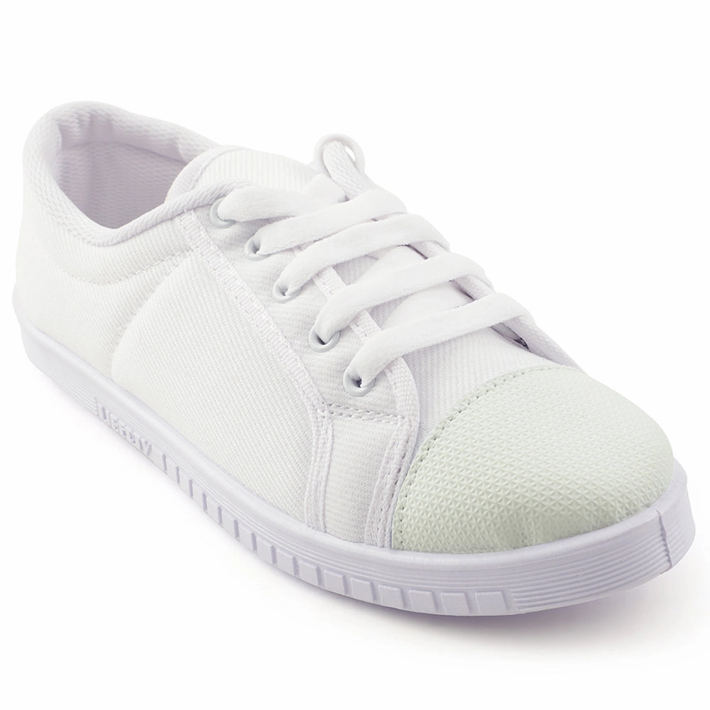 Prefect White Lacing PT School Shoes For Kids TENIS By Liberty