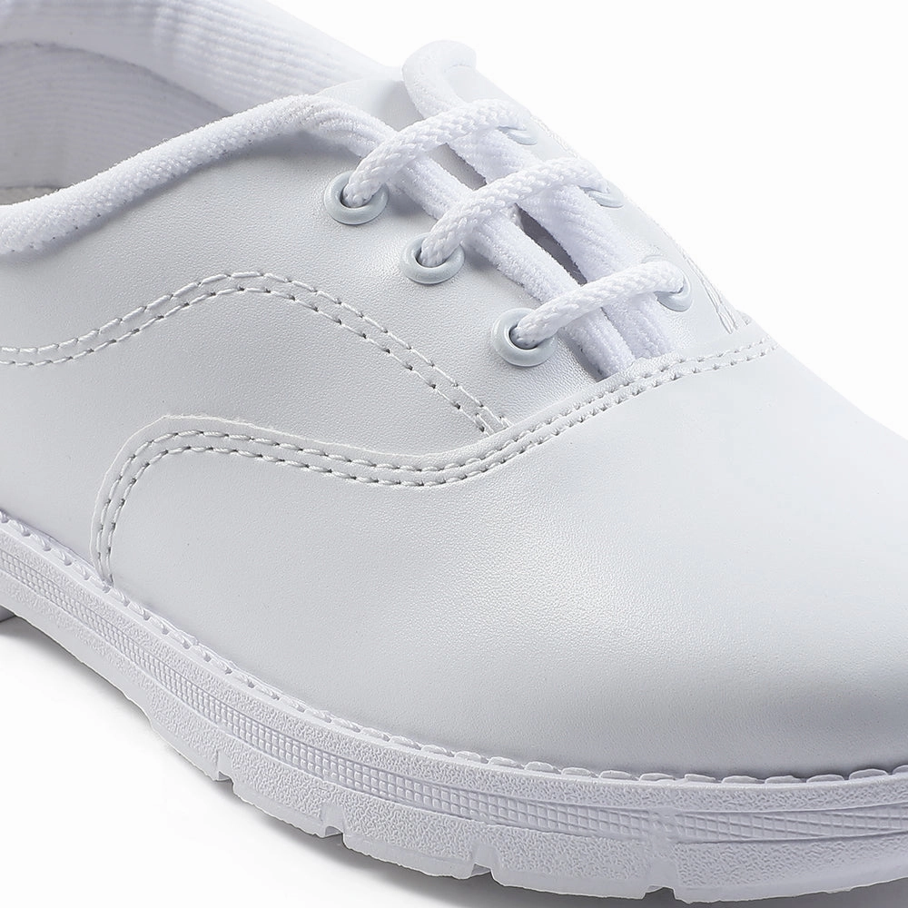 Prefect White Lacing Uniform School Shoes For Kids S/BOY EXCE By Liberty