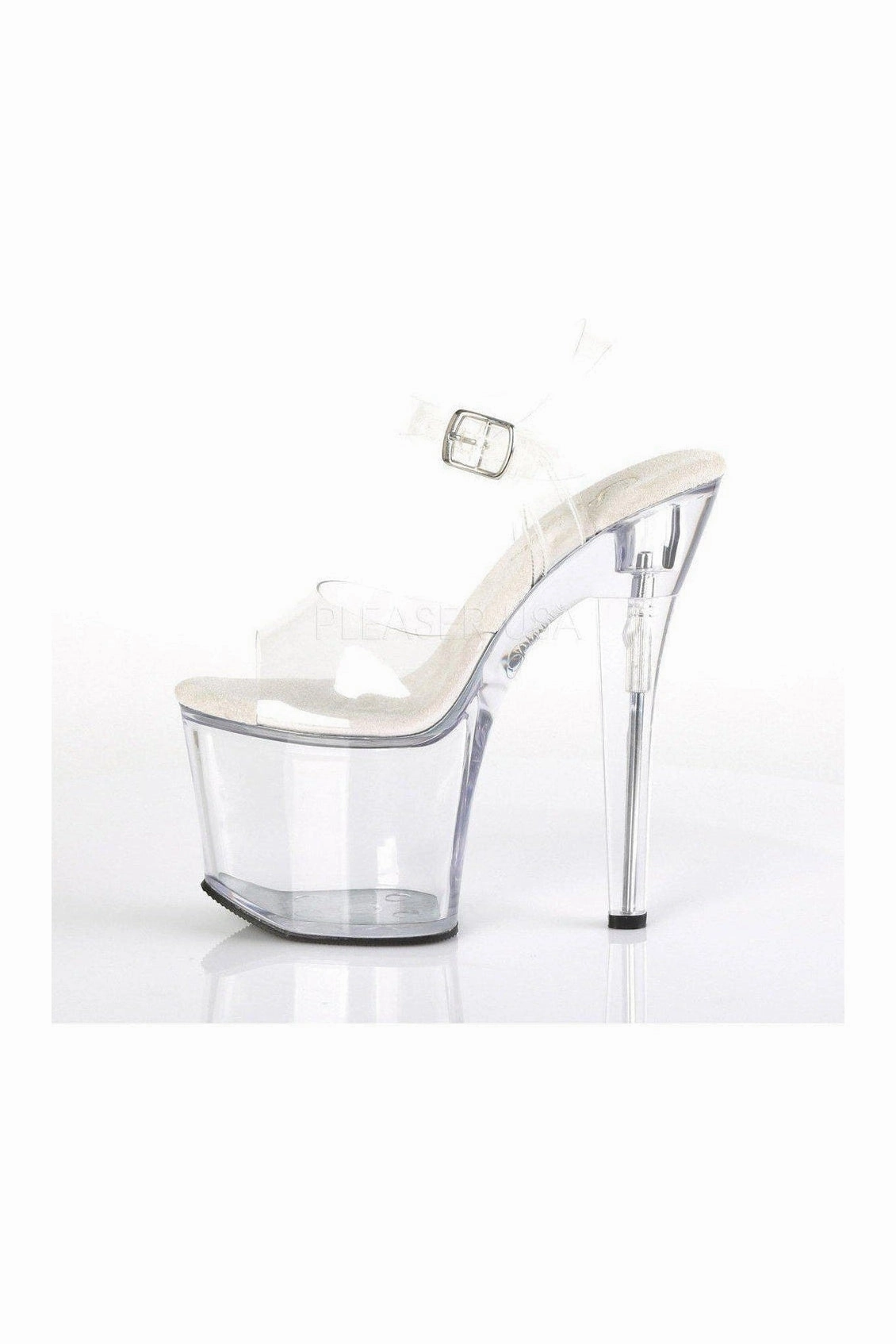 RADIANT-708 Platform Sandals | Clear Vinyl