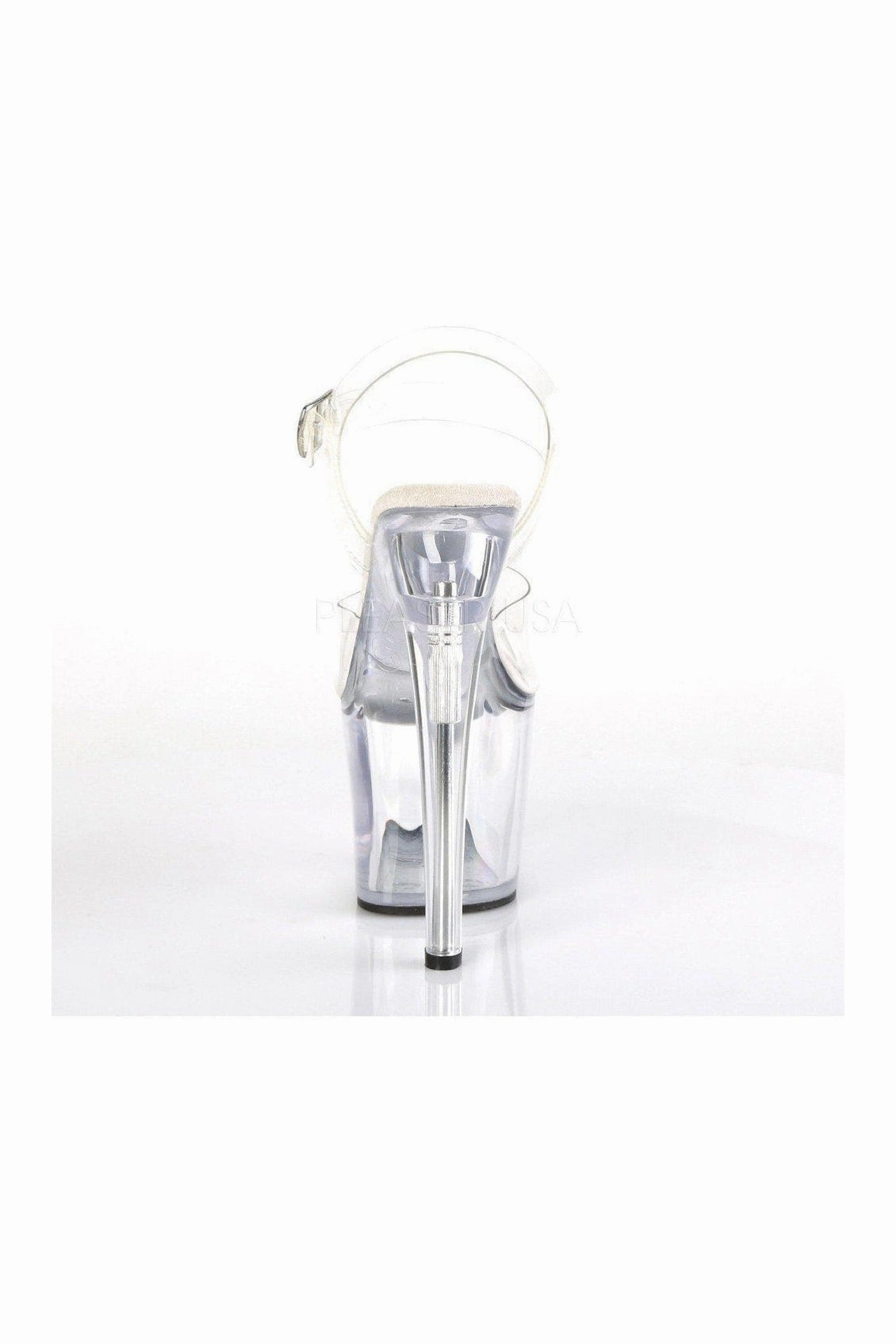 RADIANT-708 Platform Sandals | Clear Vinyl