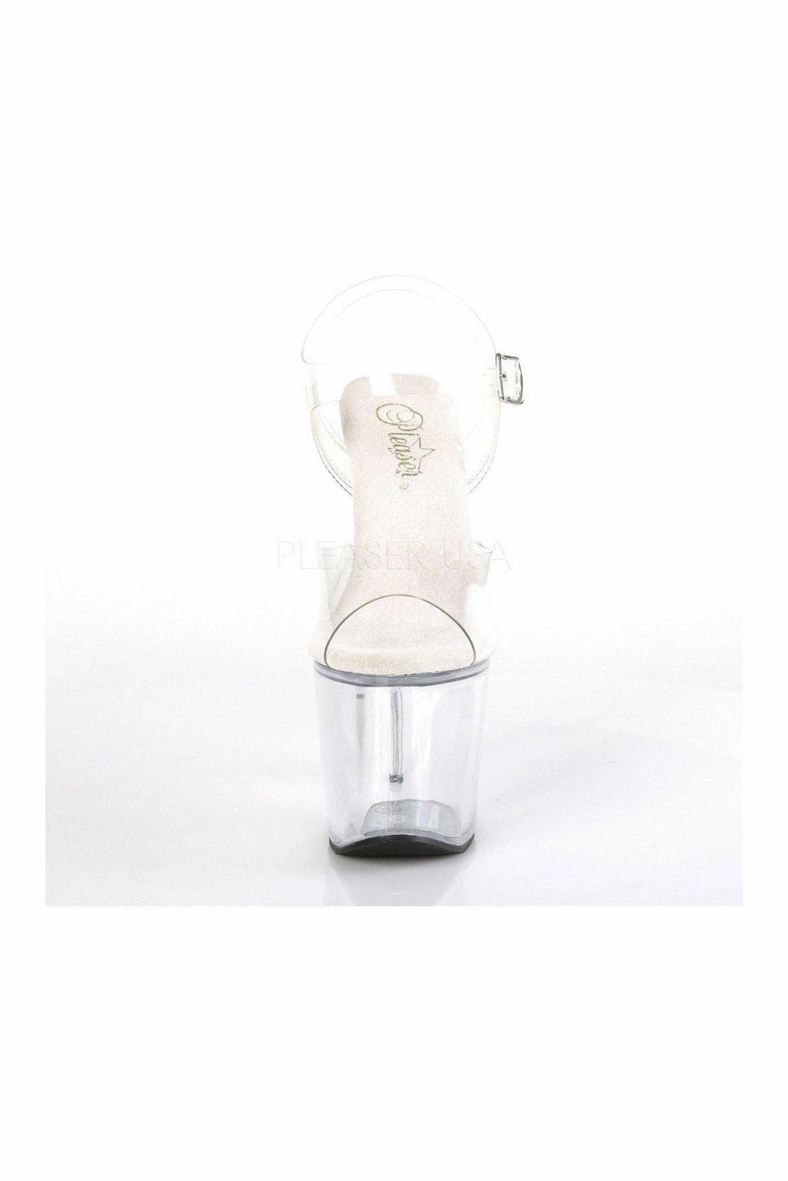 RADIANT-708 Platform Sandals | Clear Vinyl
