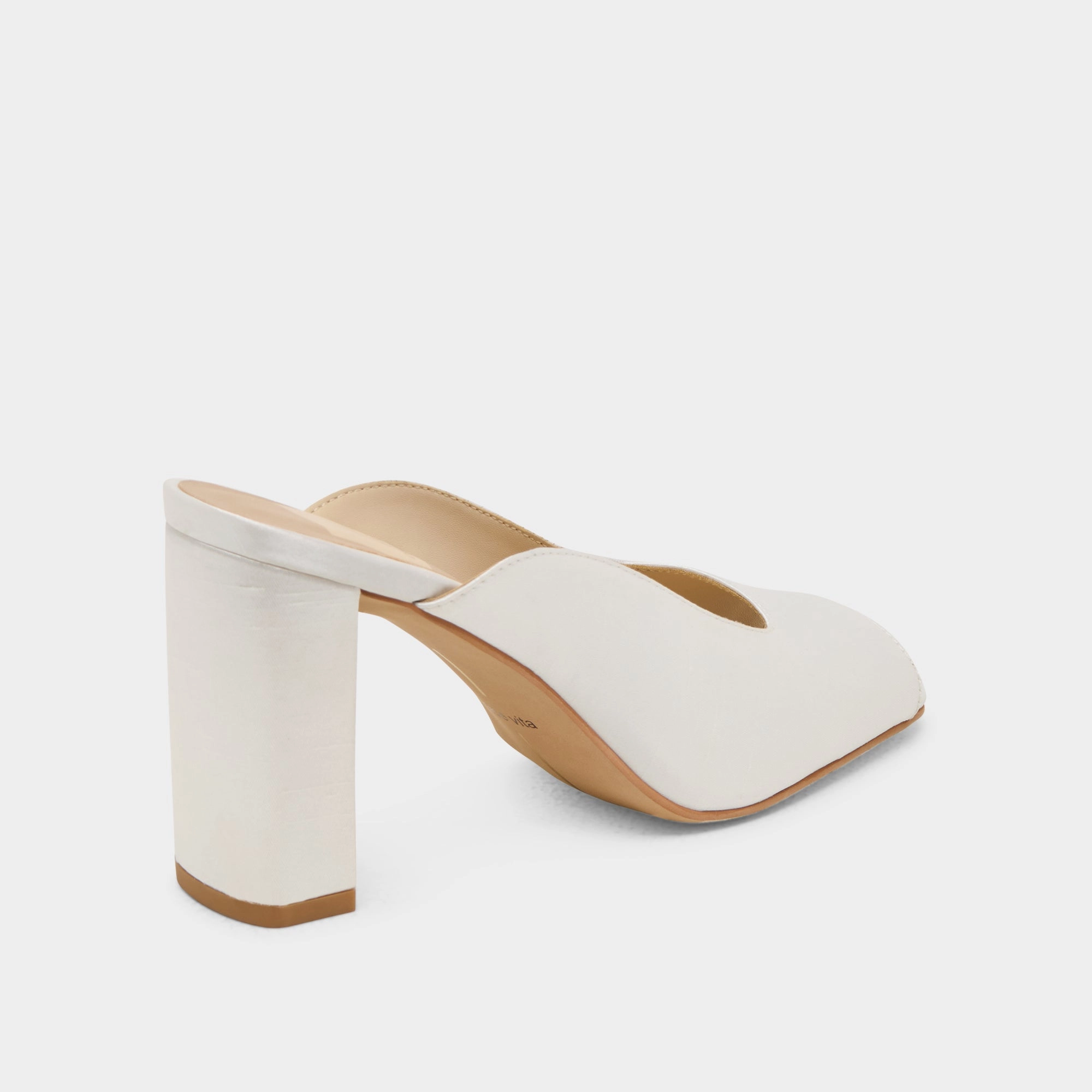 SABELA HEELS OFF WHITE SATIN