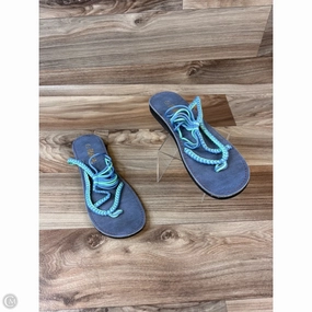 Sandals Flats By Clothes Mentor In Blue, Size: 9