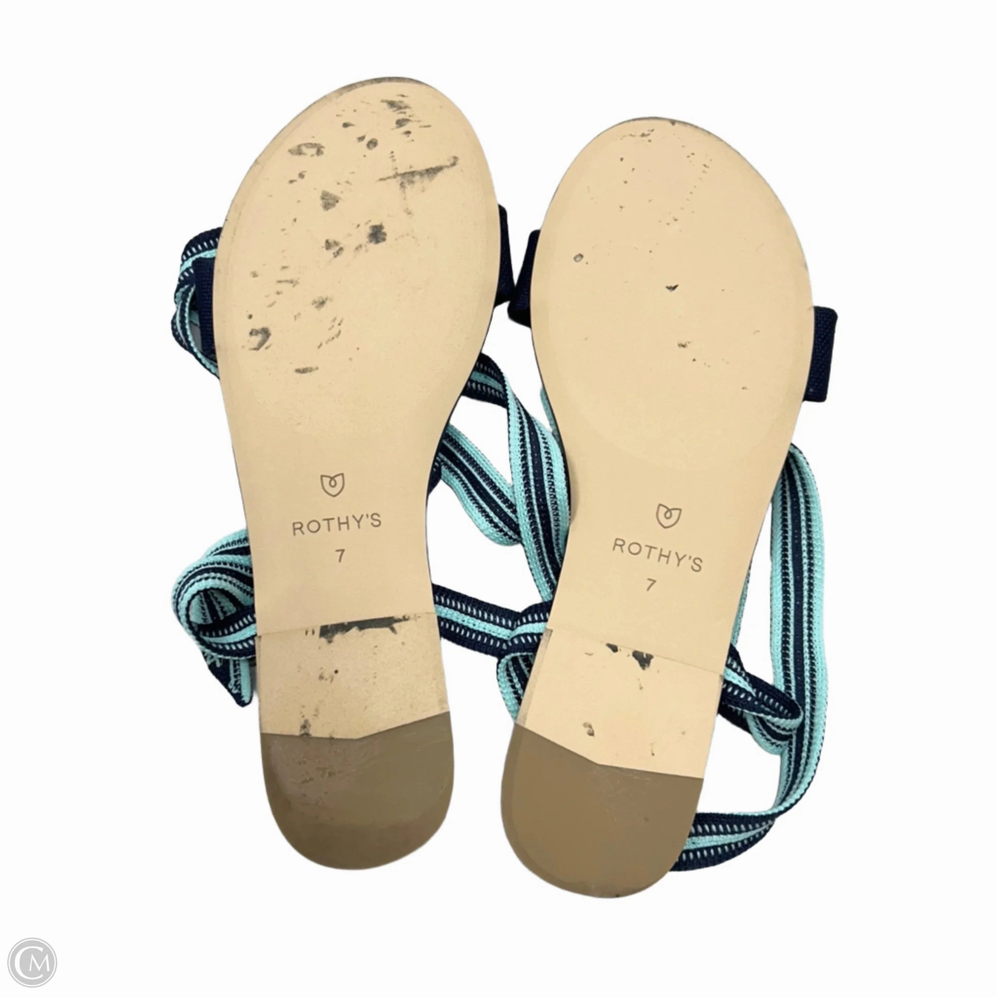 Sandals Flats By Rothys In Navy, Size: 7