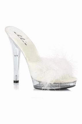 SASHA Marabou  | White Genuine Satin