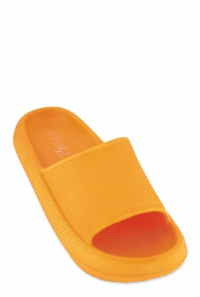 Solid Platform Slide Sandals