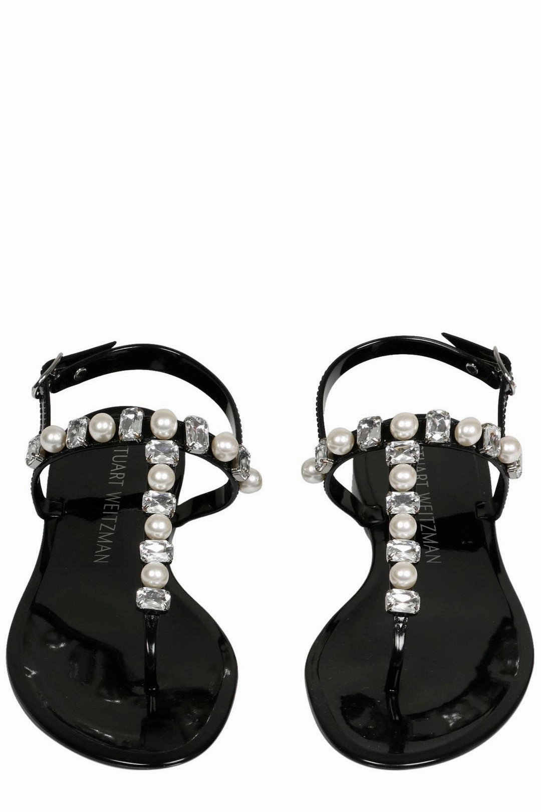 Stuart Weitzman Goldie Embellished Jelly Sandals