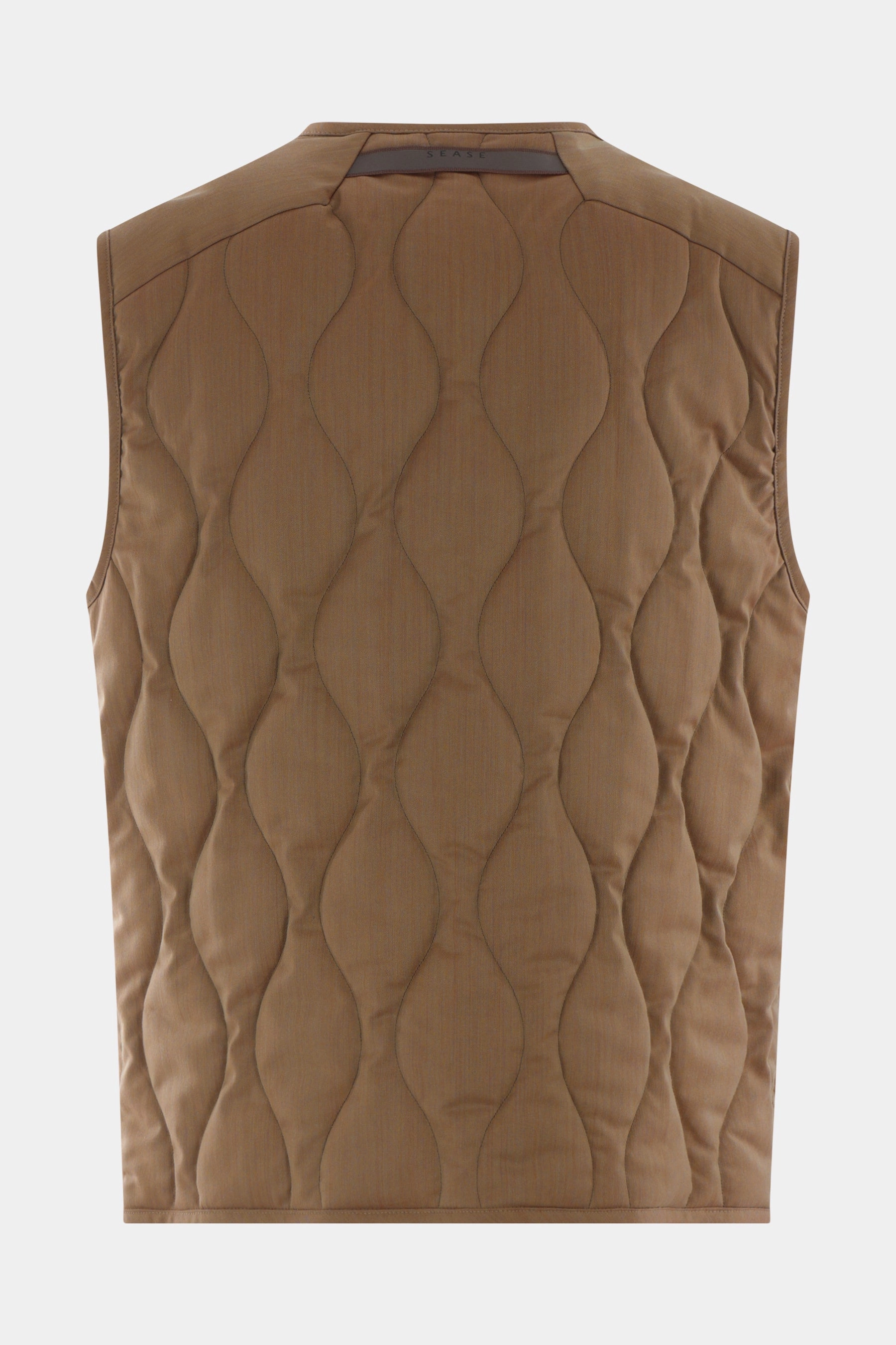 technical wool quilted vest